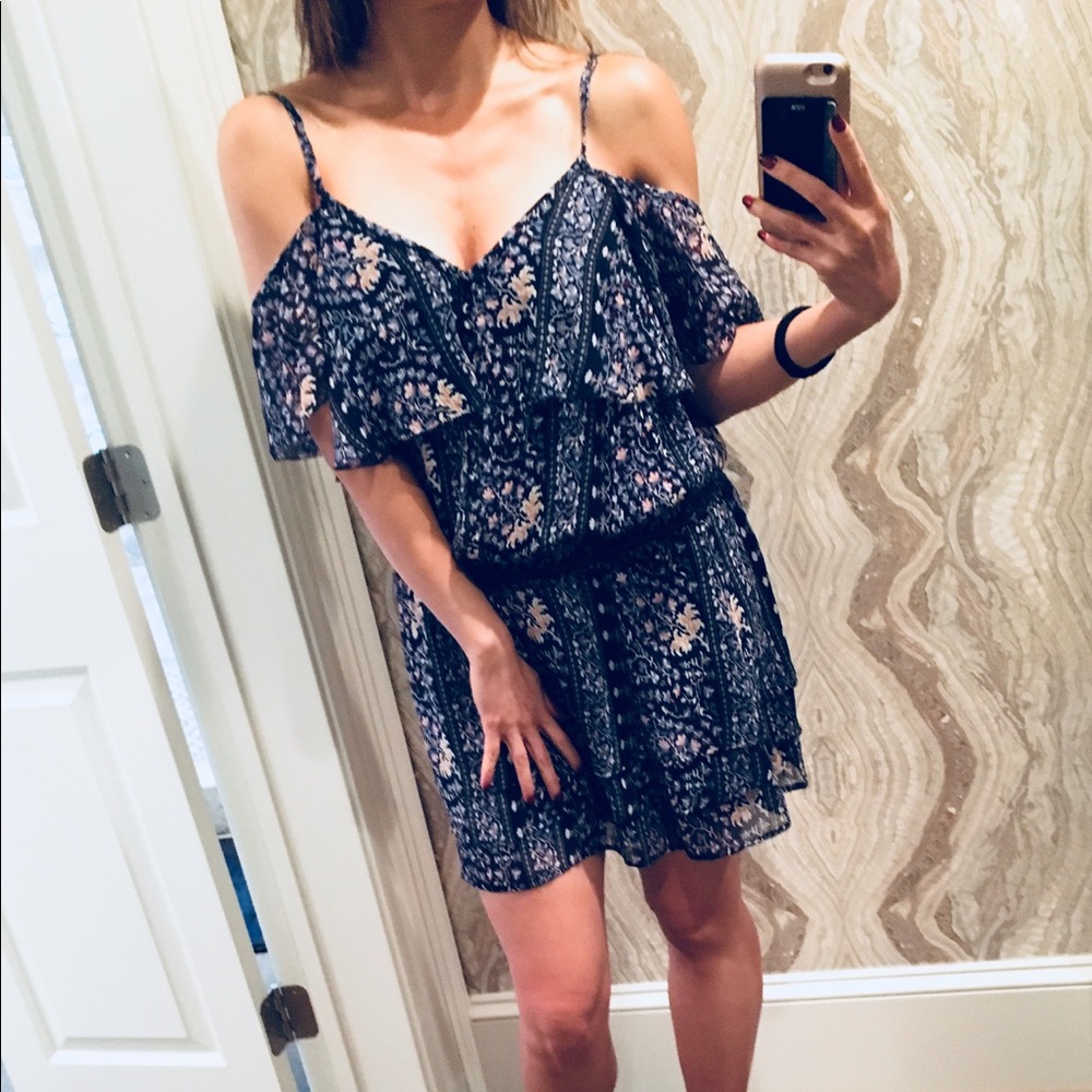 NEW PAIGE Dress - Blue Aztec Print - Size S